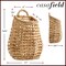 Casafield Open Weave Wall Hanging Basket for Plants and Flowers - Natural, Water Hyacinth Decorative Boho Accent for Front Door and Entryway